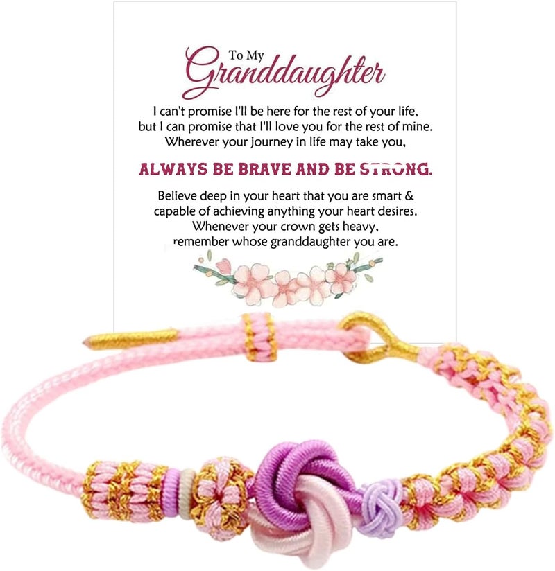 BTZY Store for My Granddaughter “You are Always in Mine Beads“ Bracelet, Natural Emperor Jasper Stone Beaded Wrap Bracelet Duoble Layer for Mind Peace,Bracelet for Granddaughter - Image 1